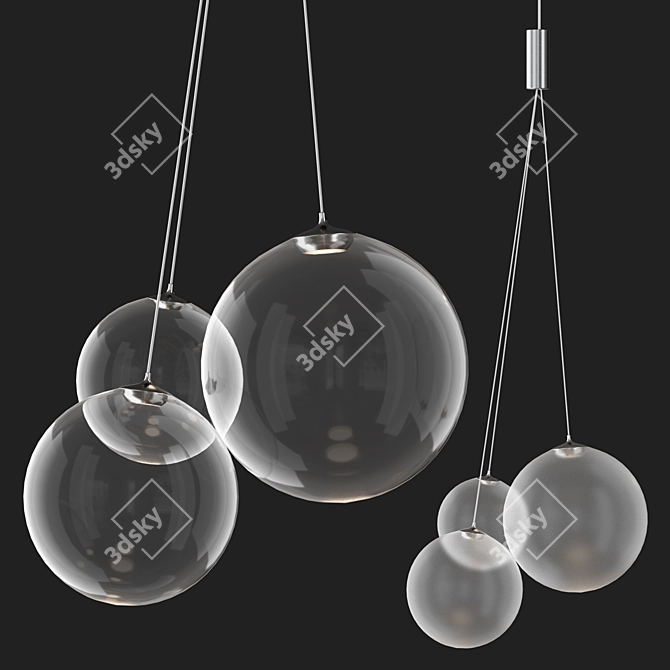 Lodes Random Glass Pendant 3D model image 2