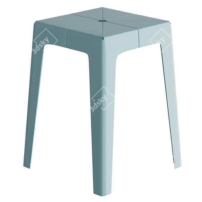 Compact Tuck Stool: Sleek Design 3D model image 3