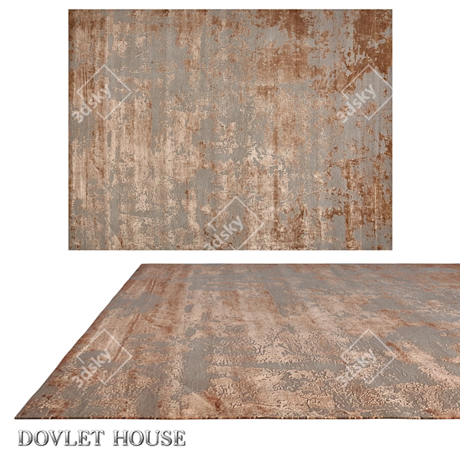 Dovlet House Art 16420 - Wool & Art Silk Carpet 3D model image 1