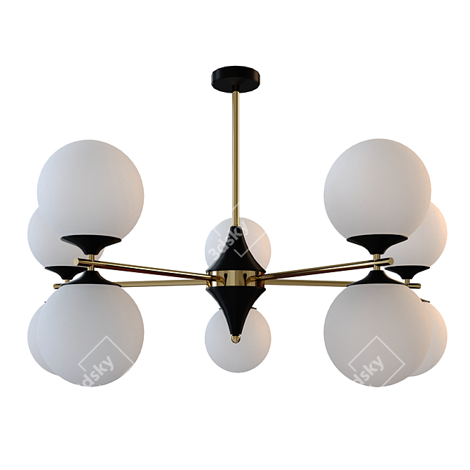 Elegant Mimosa Chandelier: A3649PL 3D model image 1