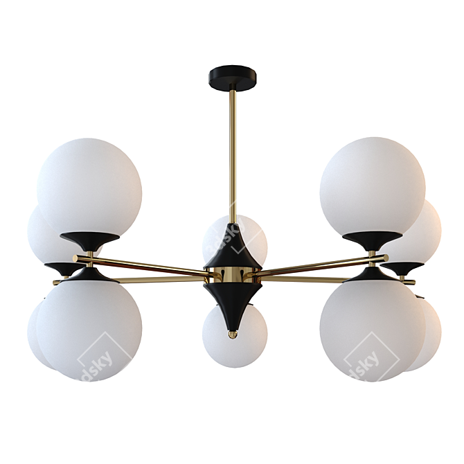 Elegant Mimosa Chandelier: A3649PL 3D model image 4