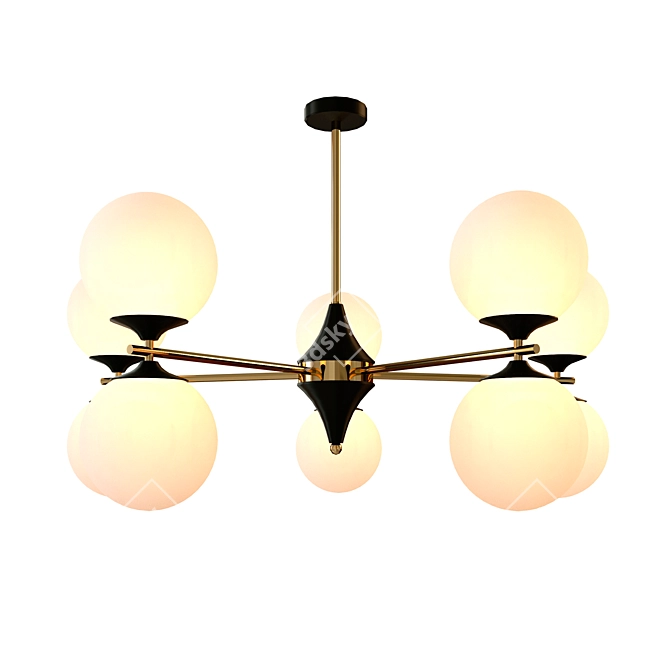 Elegant Mimosa Chandelier: A3649PL 3D model image 6