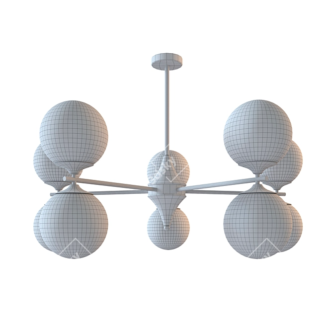 Elegant Mimosa Chandelier: A3649PL 3D model image 7