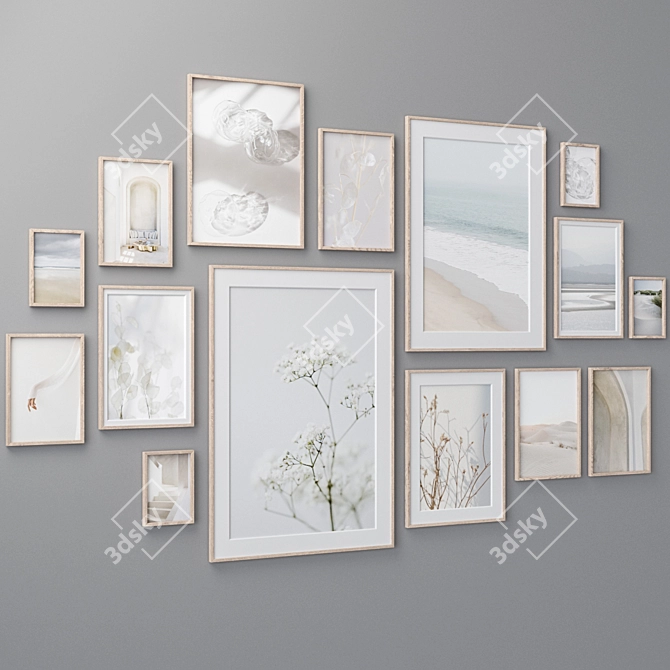 Elegant Wall Art Set 1782 3D model image 2