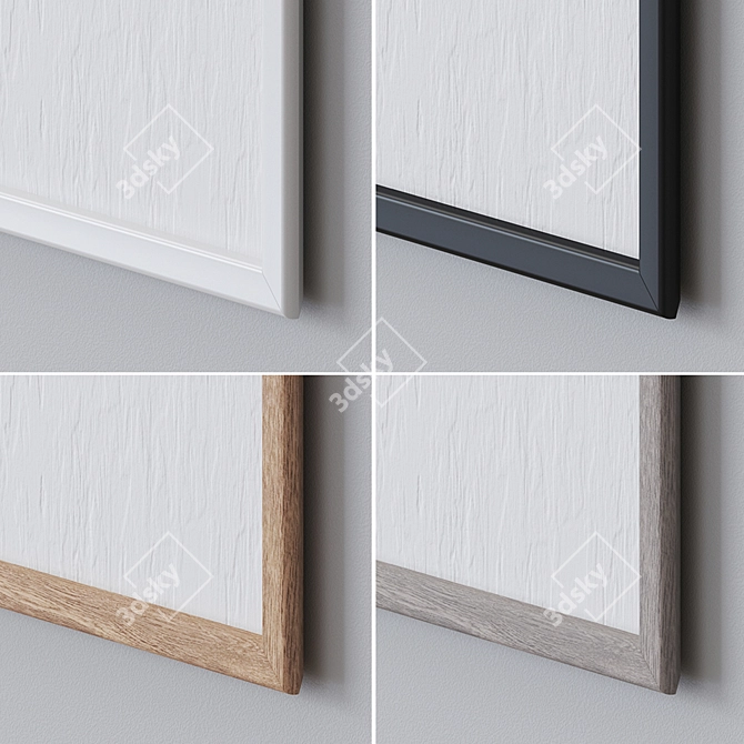 Elegant Frame Set for Walls 3D model image 2