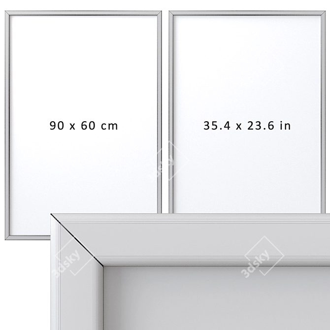 Elegant Frame Set for Walls 3D model image 3