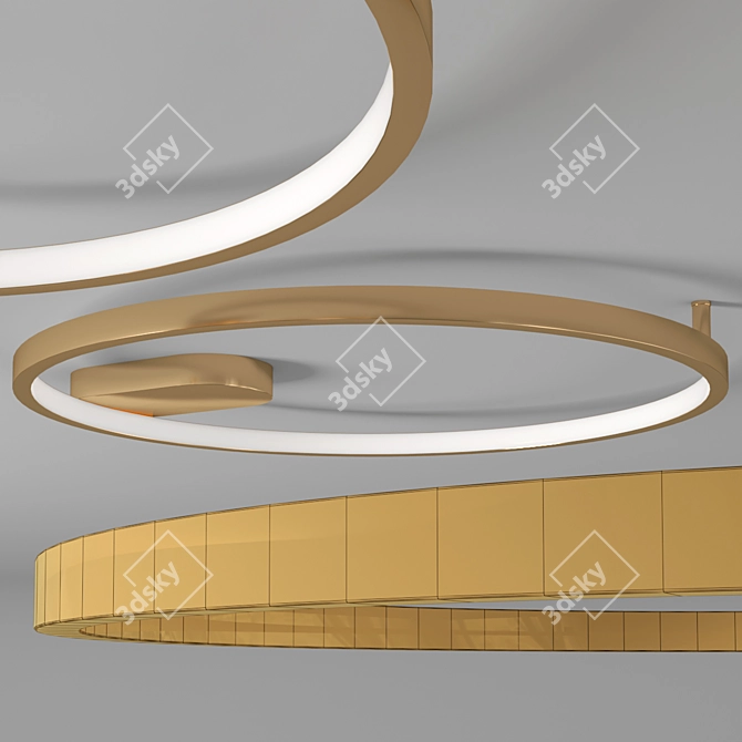 Sleek Ø54cm Design Lamp 3D model image 2