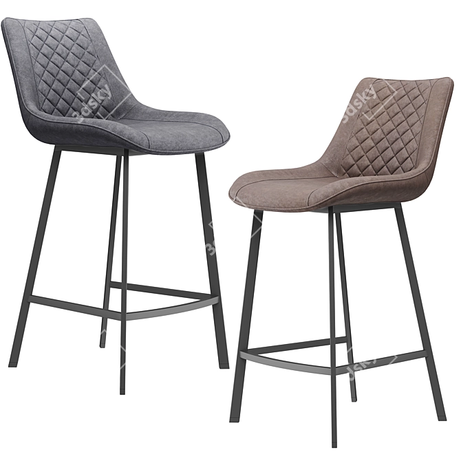 Modern Trix Bar Stool - Sleek Design & Wide Range of Colors 3D model image 3