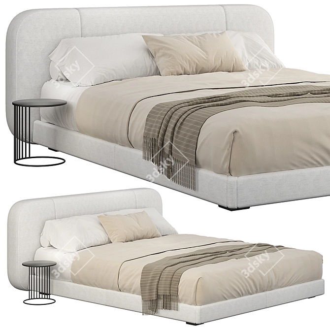 Porada Softbay Bed - Modern and Cozy 3D model image 2