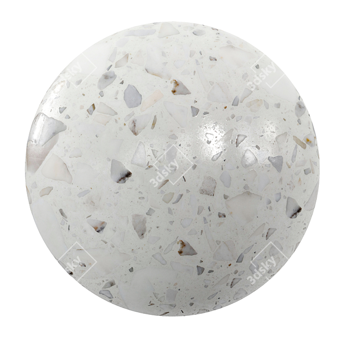 Venetian Terrazzo Marble: HD Textures, PBR Material 3D model image 1