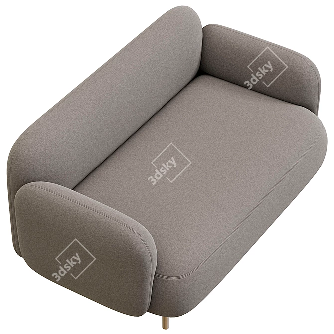 Pedrali BUDDY 218: Stylish 2-Seater Fabric Sofa 3D model image 3