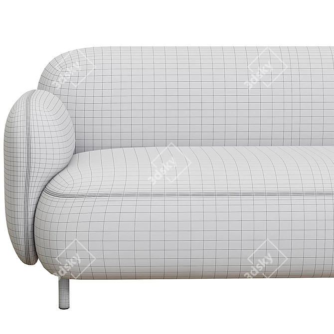 Pedrali BUDDY 218: Stylish 2-Seater Fabric Sofa 3D model image 4