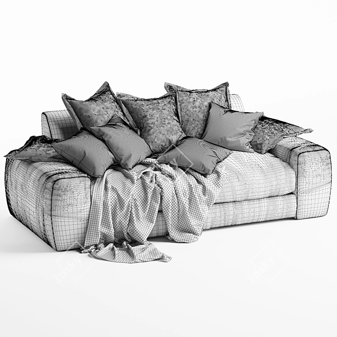 Wodge Modular Sofa: Stylish and Versatile Comfort 3D model image 7