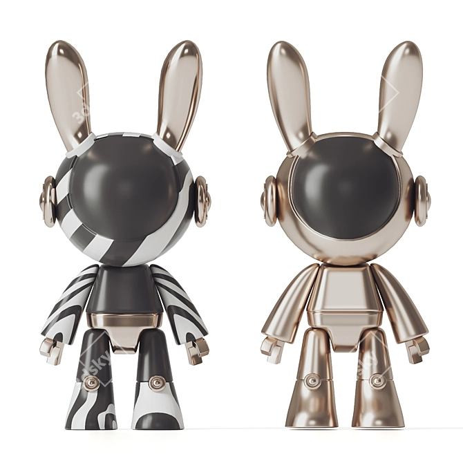 Playful Bunny Toys 3D model image 1