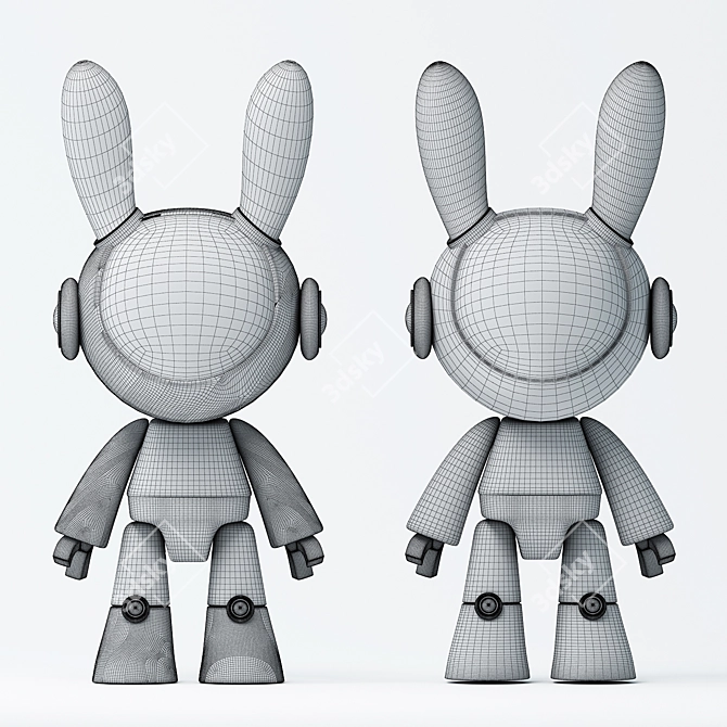 Playful Bunny Toys 3D model image 2