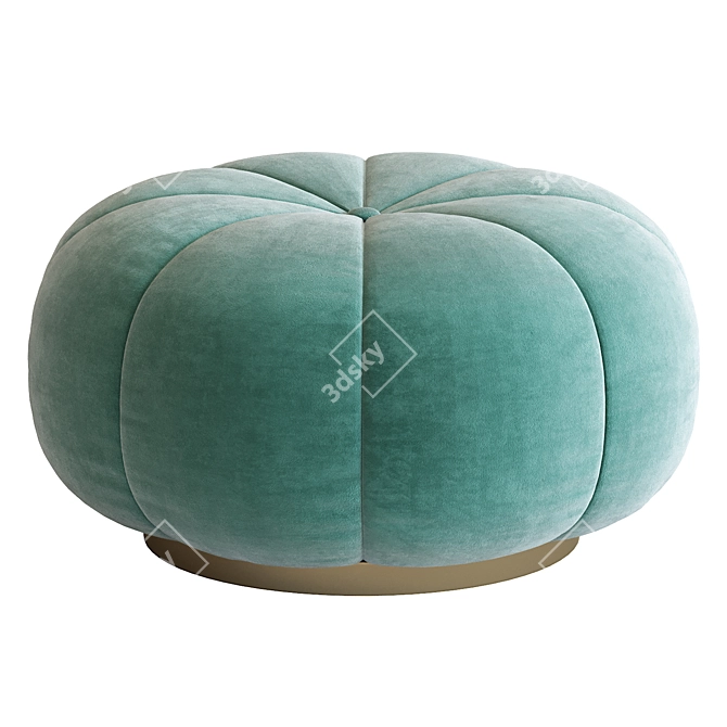 Sofia Velvet Footstool: Luxurious and Elegant 3D model image 5