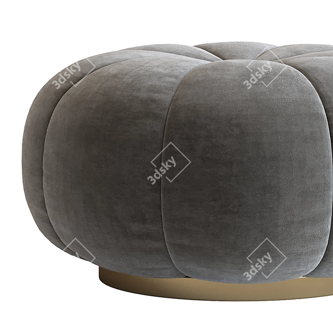 Sofia Velvet Footstool: Luxurious and Elegant 3D model image 6