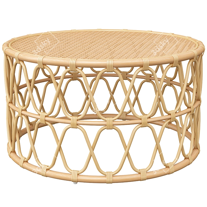 Modern Wicker Coffee Table: Lotta 3D model image 1