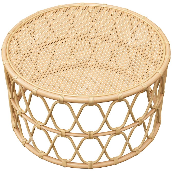 Modern Wicker Coffee Table: Lotta 3D model image 2