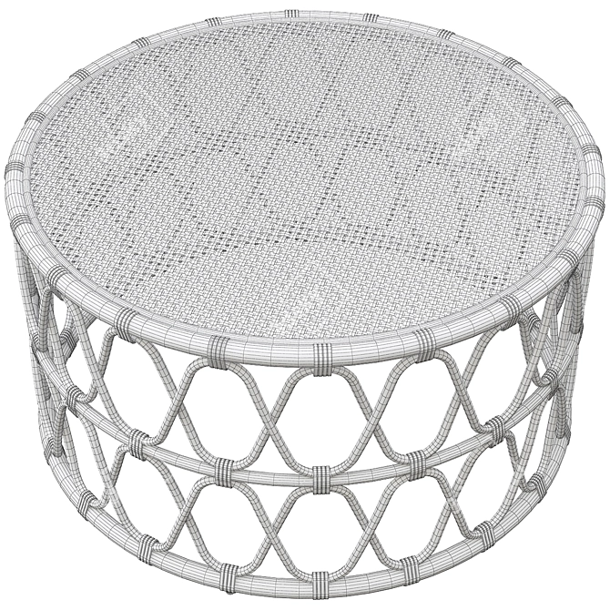 Modern Wicker Coffee Table: Lotta 3D model image 3