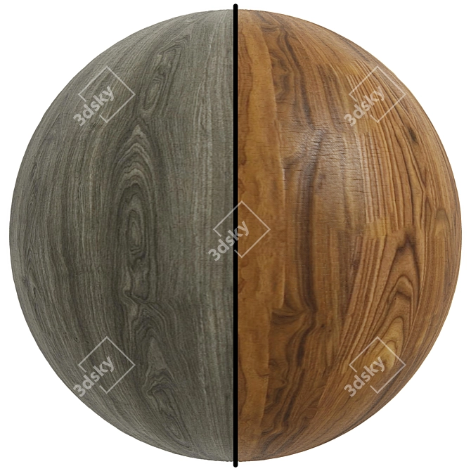 Title: Old Wood Matte Varnish | PBR 3D model image 1