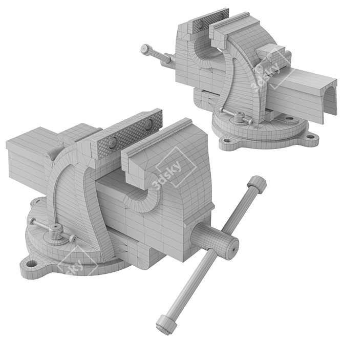 Locksmith Clamp Vise 3D model image 5