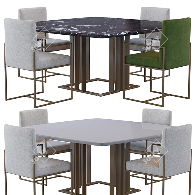 Modern Charlie Table by Meridiani 3D model image 1