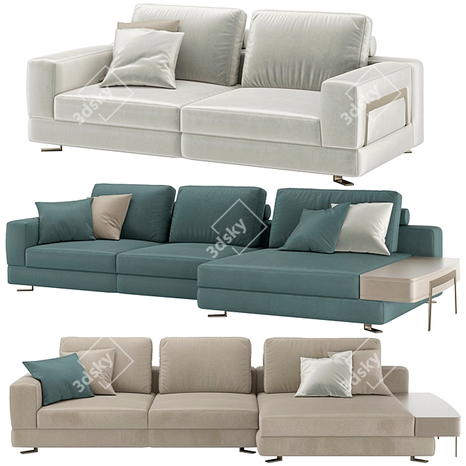 FELLINI Modular Sofa: Stylish Simplicity 3D model image 1