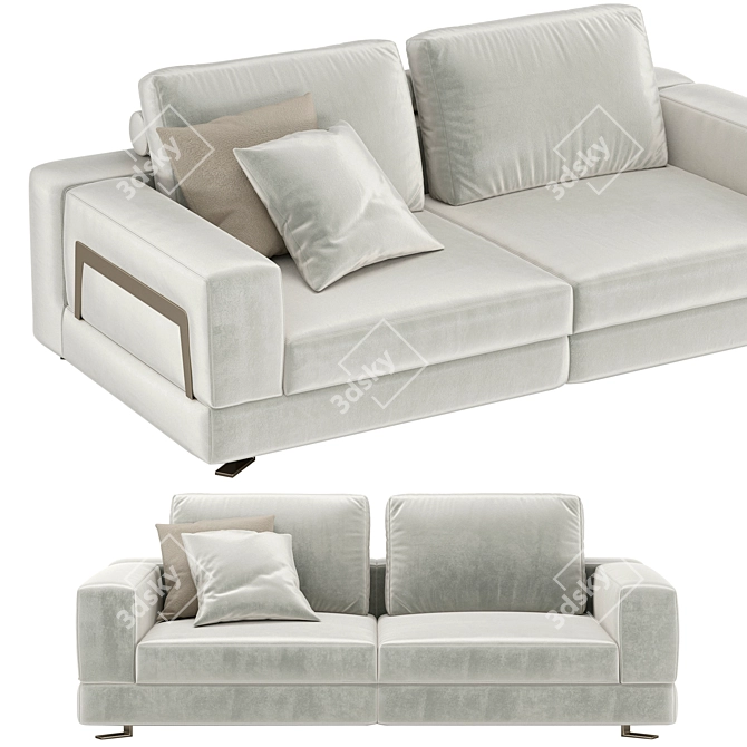 FELLINI Modular Sofa: Stylish Simplicity 3D model image 2