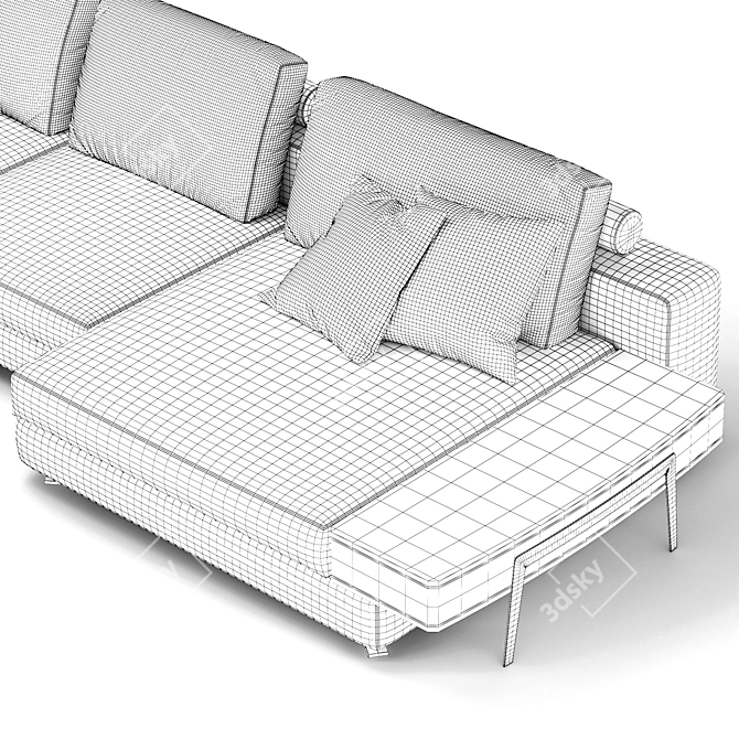 FELLINI Modular Sofa: Stylish Simplicity 3D model image 7