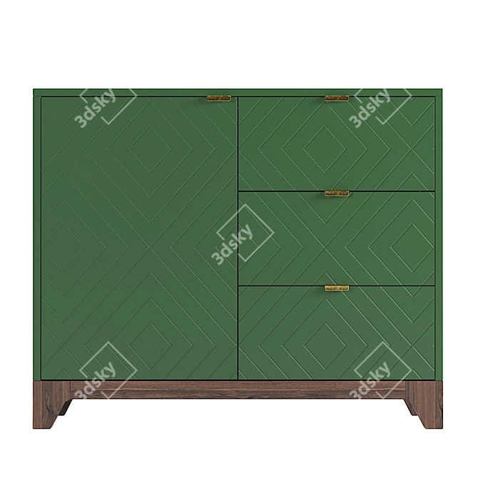 Elegance in Wood: The Idea Chest CS029 3D model image 2