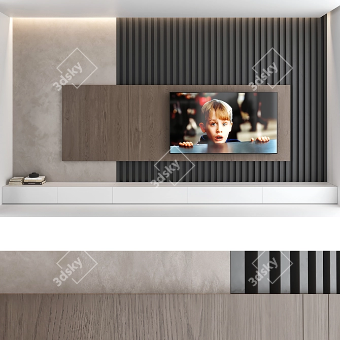 Luxury TV Wall Set: Transform Your Space with Set 11 3D model image 5