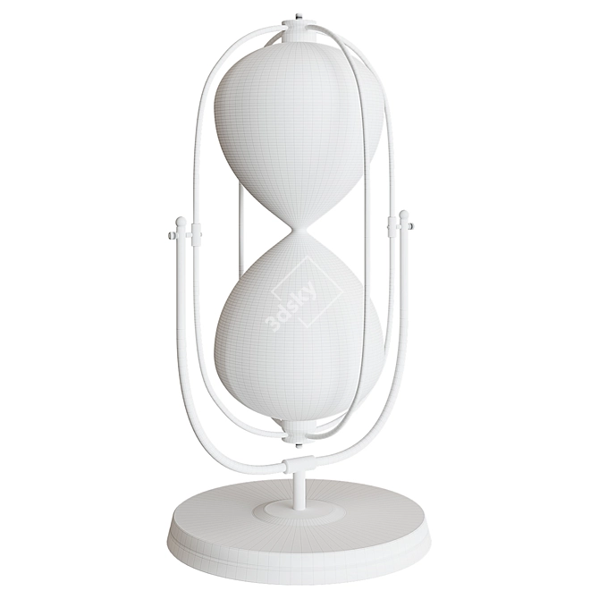 Elegant Ascan Oval Sand Timer 3D model image 2