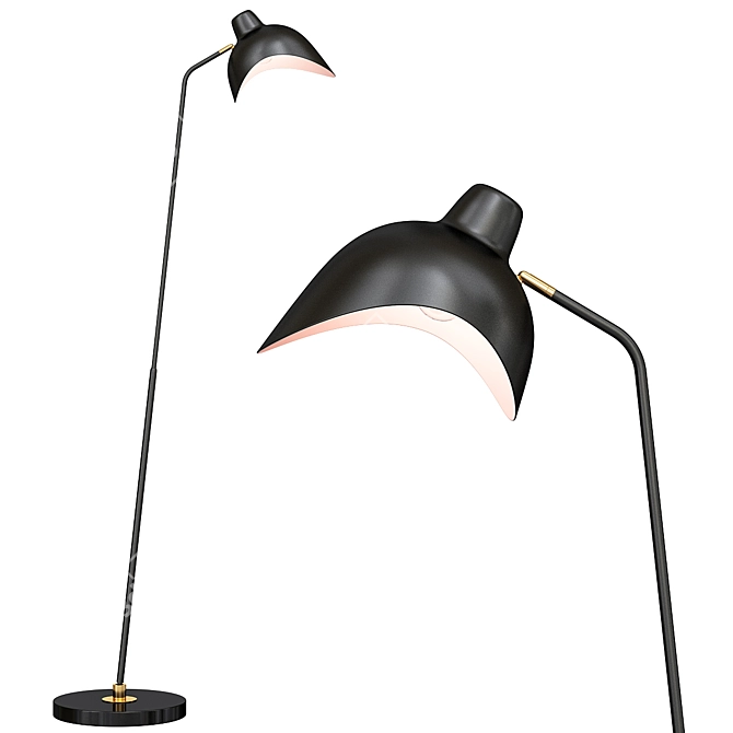 Modern Rotating Floor Lamp: Asta 3D model image 1