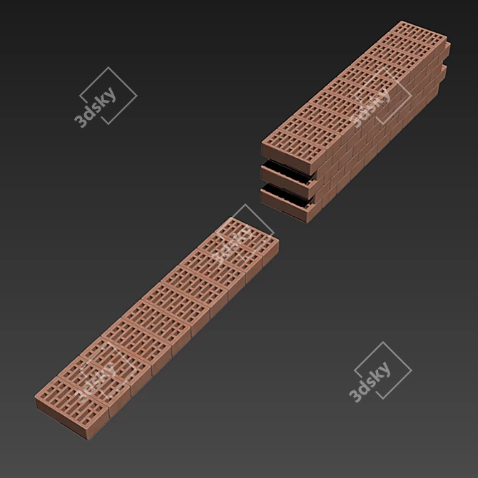 Brick n3/№3 - High-Quality Textured 3D Brick Model 3D model image 5
