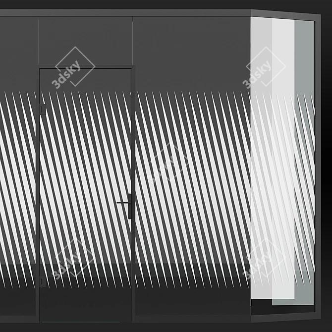 Vinyl Glass Film Set | Office Partitions 05 3D model image 3