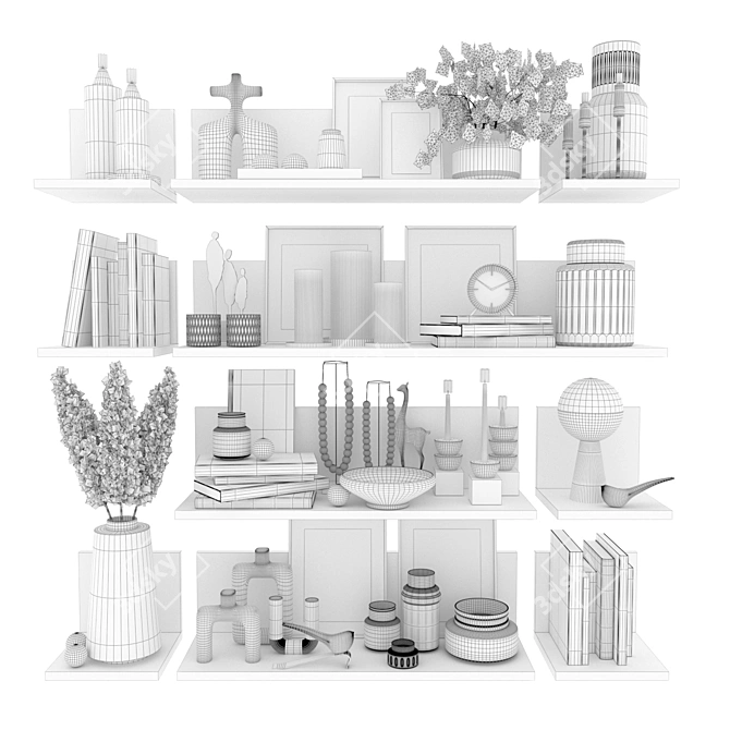 Elegant Decor Set 3D model image 7