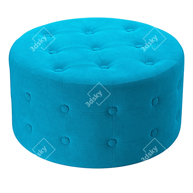 Velvet Pouffe Footstool  Tampa 3D model image 3