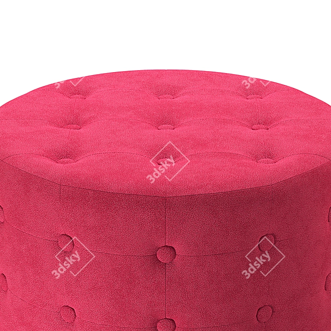 Velvet Pouffe Footstool  Tampa 3D model image 5