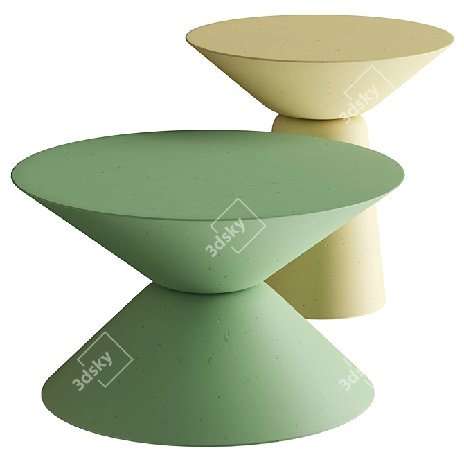 Contemporary Cimento Murano Table 3D model image 2