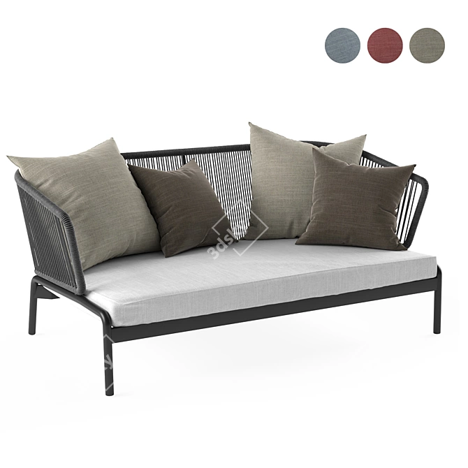 Modern Comfort: Roda Spool 2-seat Sofa 3D model image 1