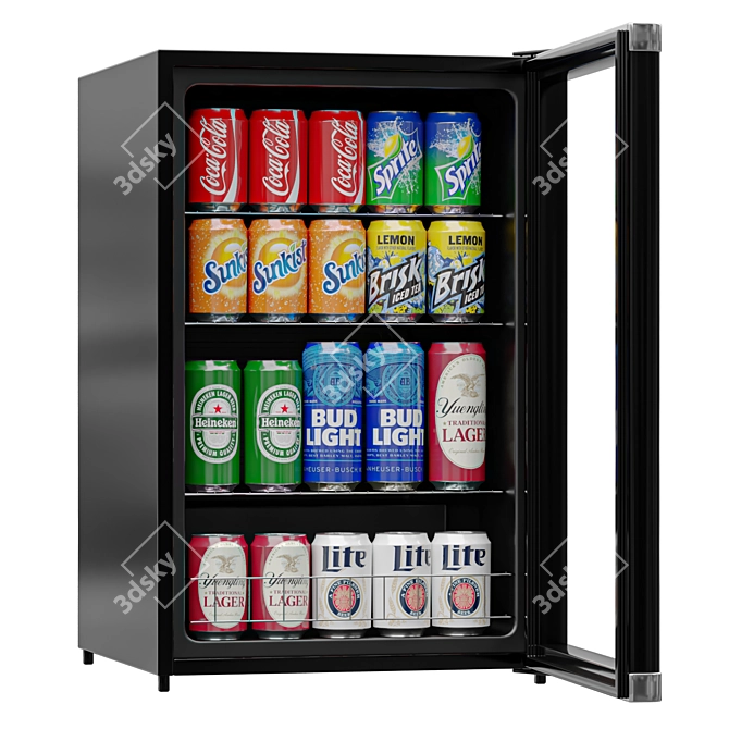 ChillMate Mini Beverage Fridge 3D model image 2