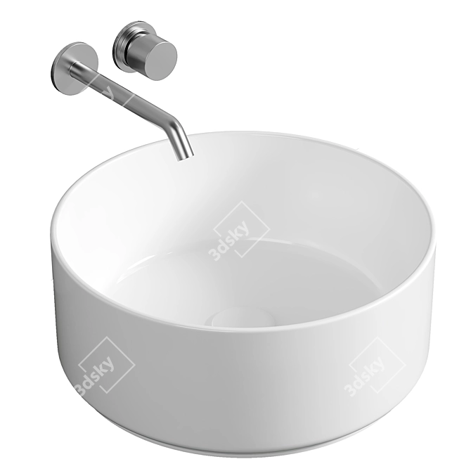 40cm Round Washbasin Bowl from Olympia Ceramica 3D model image 1