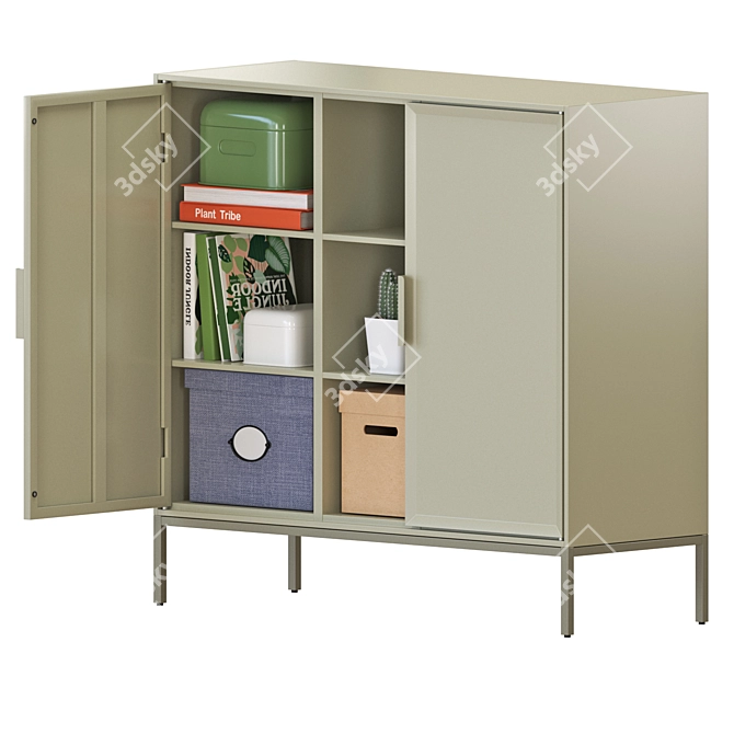 Beige TULLSTORP Cabinet: Functional, Stylish, Scandinavian 3D model image 1