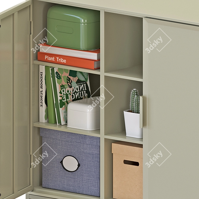 Beige TULLSTORP Cabinet: Functional, Stylish, Scandinavian 3D model image 3