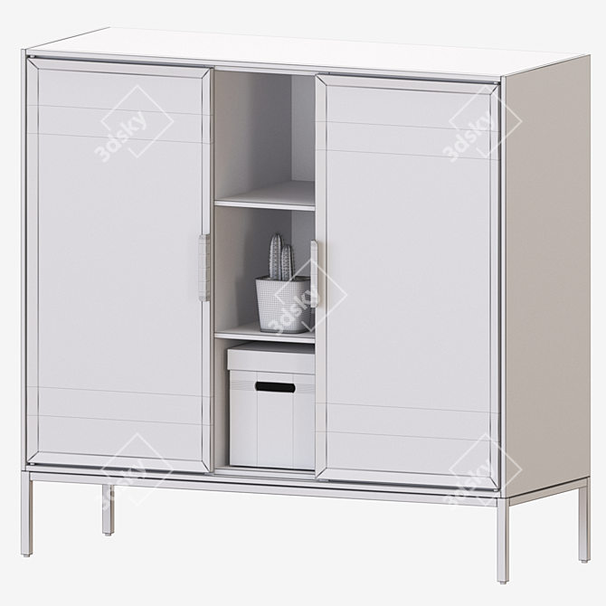 Beige TULLSTORP Cabinet: Functional, Stylish, Scandinavian 3D model image 5