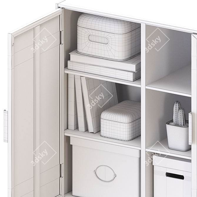 Beige TULLSTORP Cabinet: Functional, Stylish, Scandinavian 3D model image 6