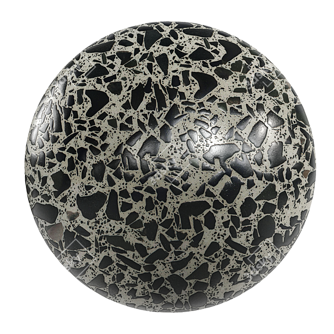 Venetian Terrazzo Marble: Seamless HD Texture in 3Ds Max 3D model image 1