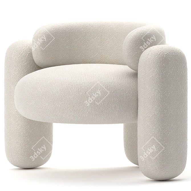 Embrace Armchair: Contemporary Comfort at Its Best 3D model image 1