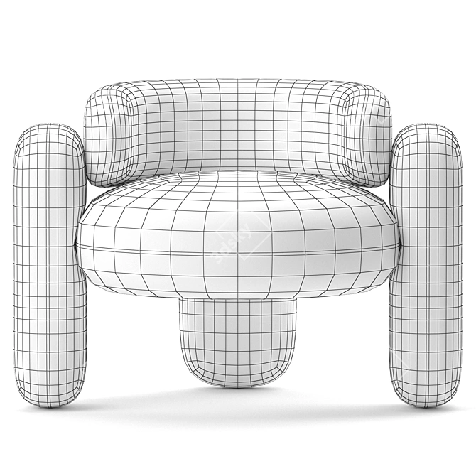 Embrace Armchair: Contemporary Comfort at Its Best 3D model image 4